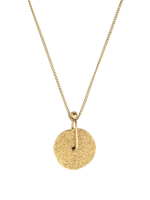 Gold sequin pendant necklace photo