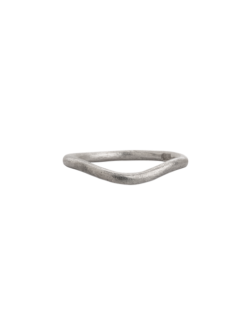 9ct white gold curved wedding ring 2mm wide photo