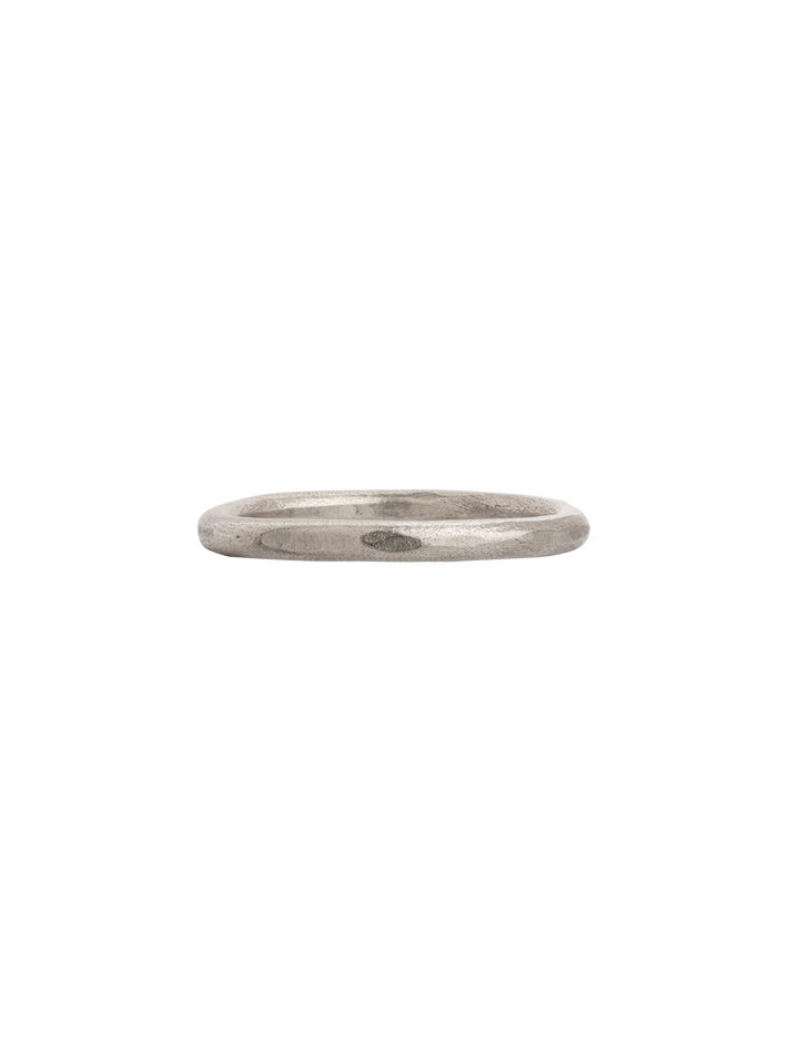 9ct white gold plain wedding band 2mm wide