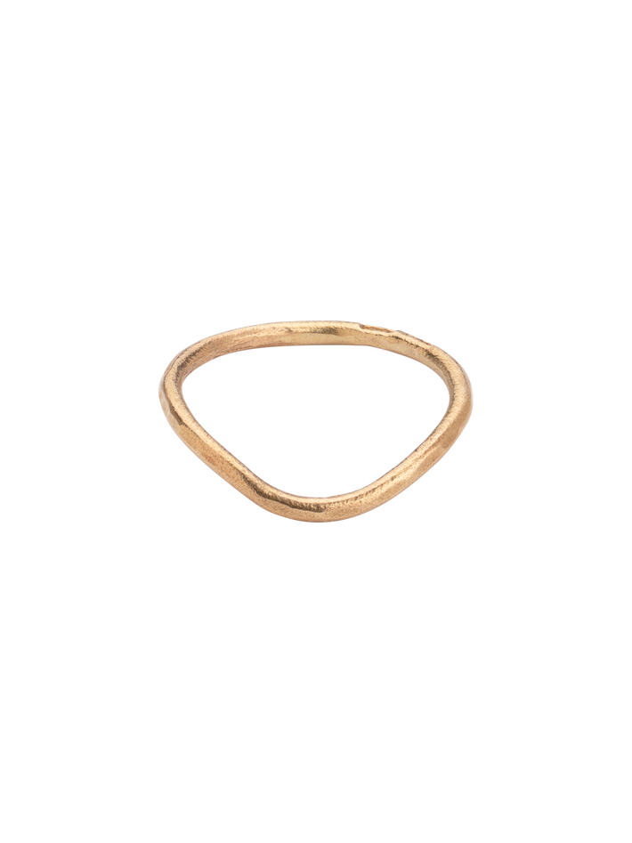 9ct yellow gold curved wedding ring 1.5mm wide