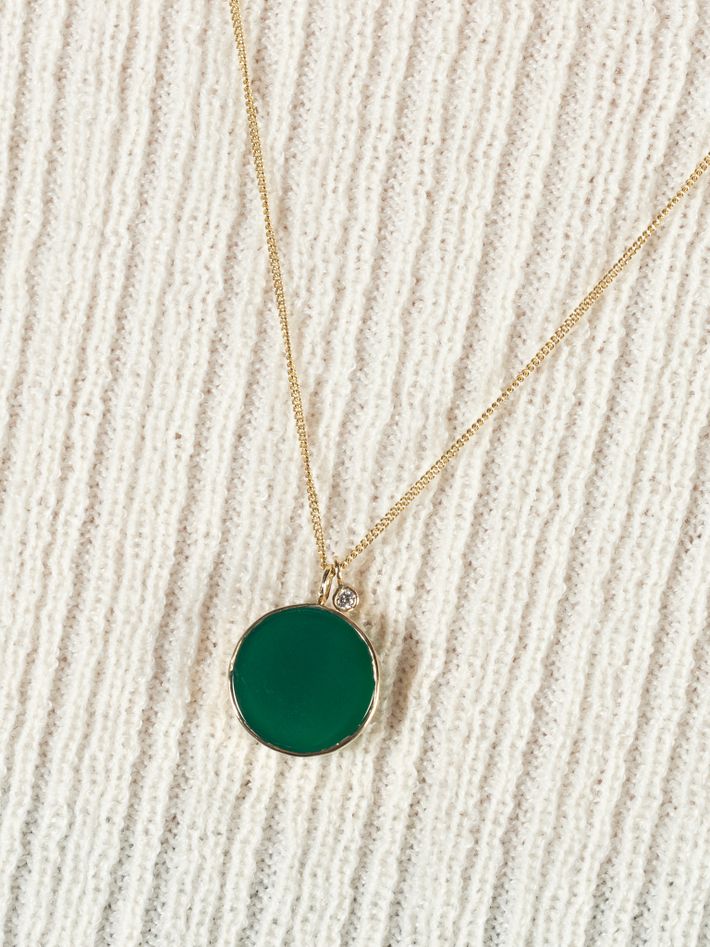 Large stellar green necklace 