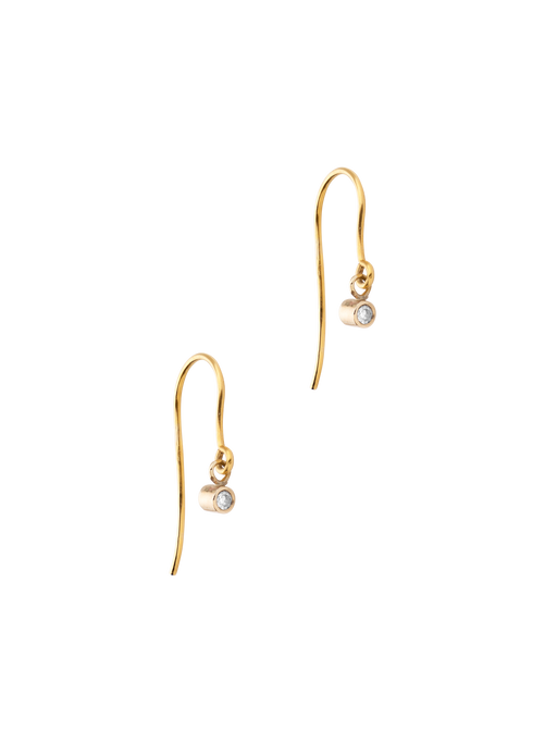 Diamond charm hook earrings  photo
