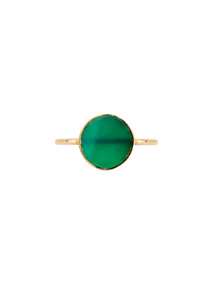 Stellar green agate ring