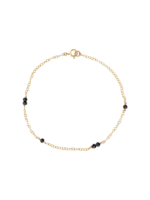 Black spinel faceted gemstone bracelet photo