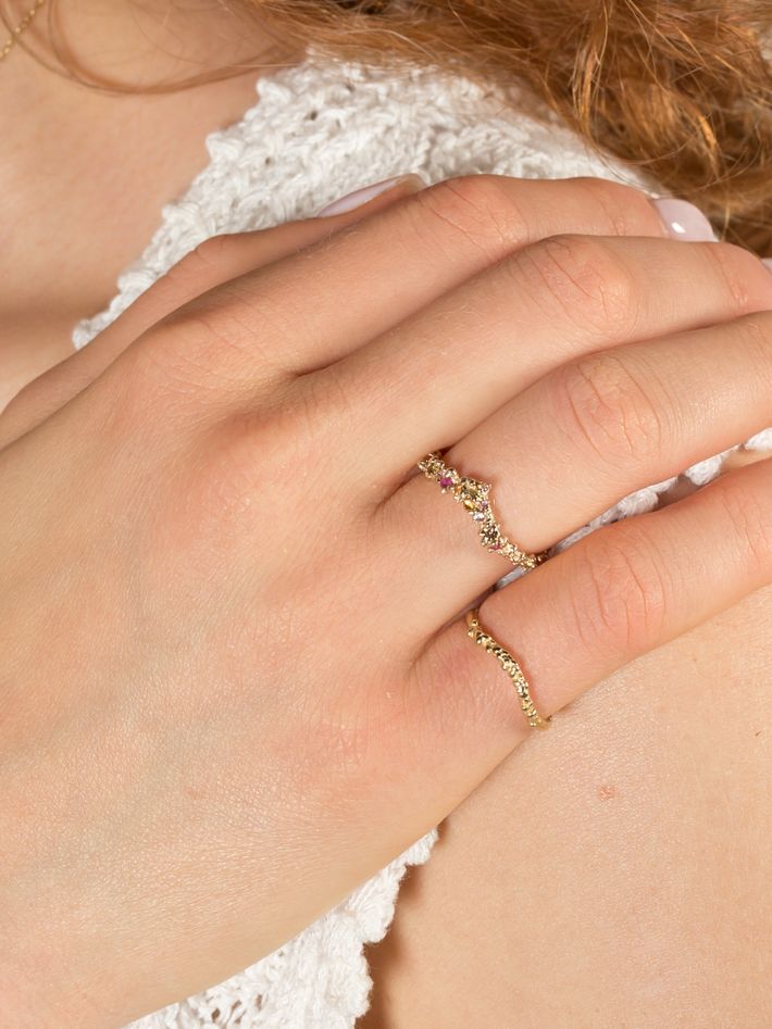 'Tiara' autumn gemstone ring