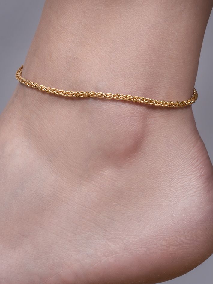 14k equestrian chain anklet