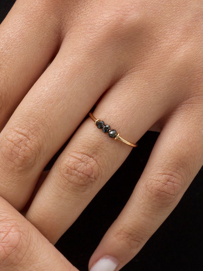 Abaque, black diamond ring