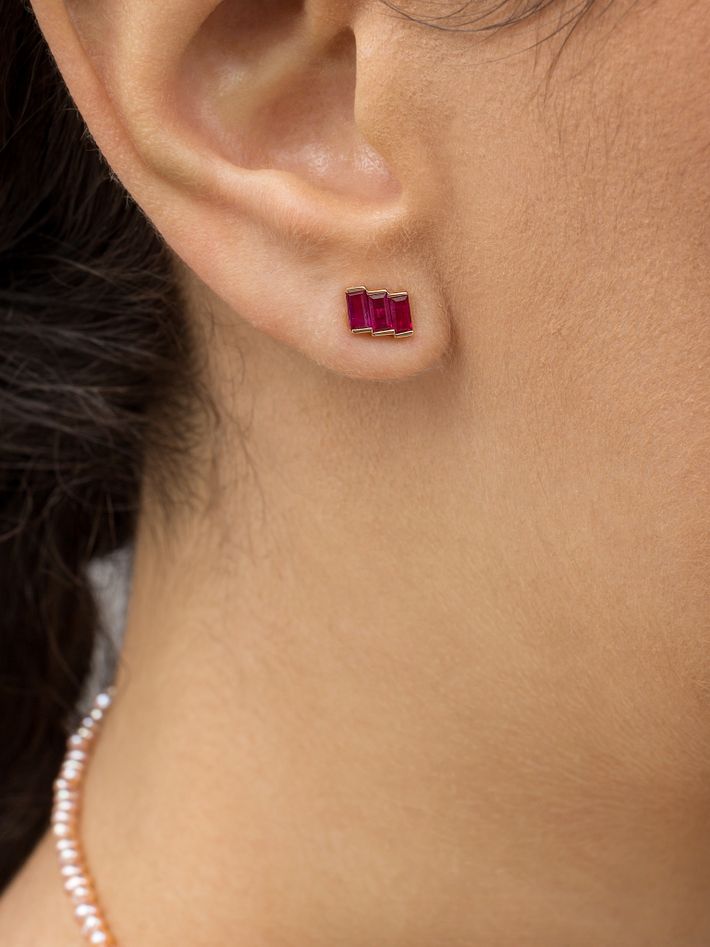 Echo, ruby earring