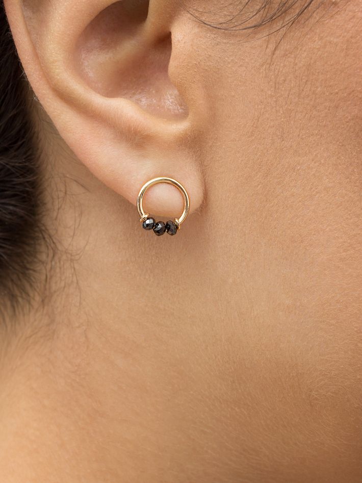 Abaque, black diamond earrings