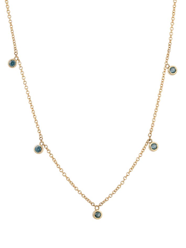 Montana sapphire drop necklace