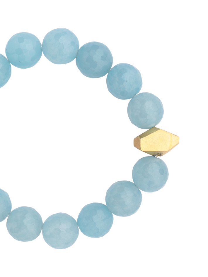 Bones signature sky blue agate bracelet