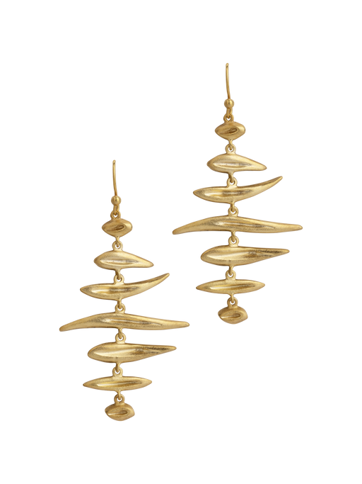 Leaves fishbone chandelier earrings photo