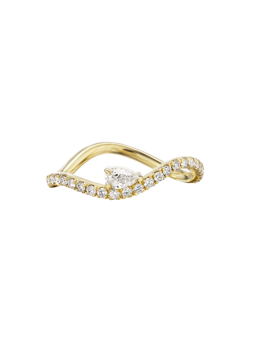 Meander Ring 0.15 Pear Diamond photo