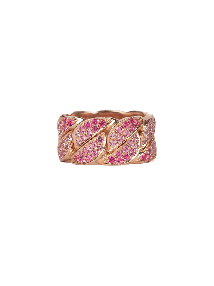 Pink sapphire ombré versa ring
