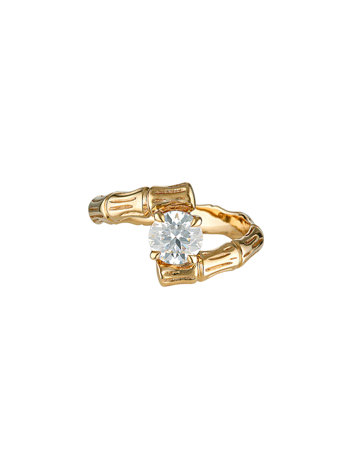 Bambu ring - yellow & white gold photo