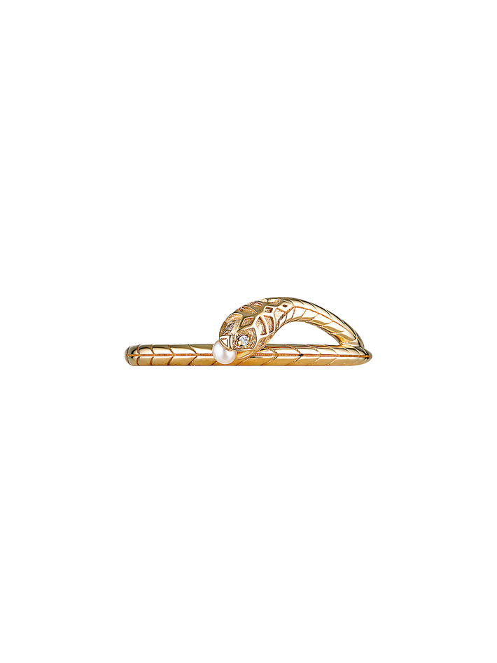 Cleopatra ring - yellow & white gold