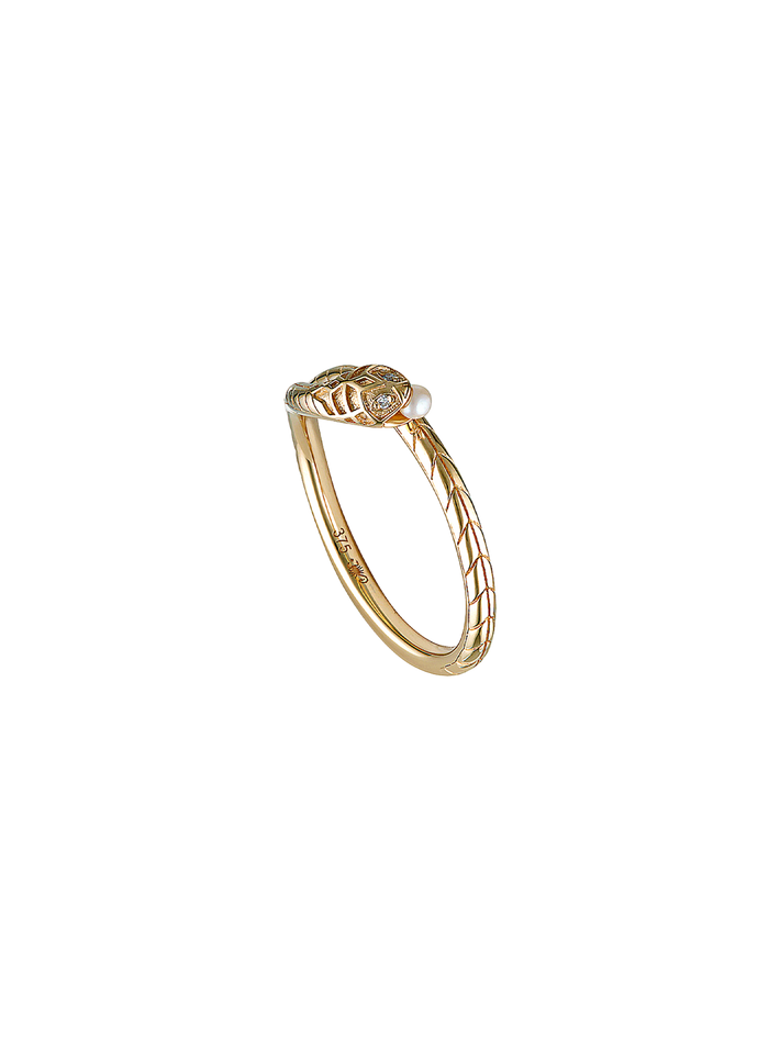 Cleopatra ring - yellow & white gold