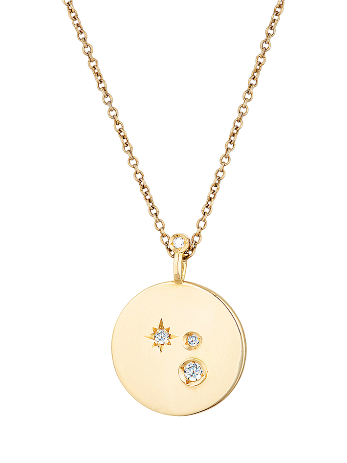 Stevie pendant - yellow & white gold