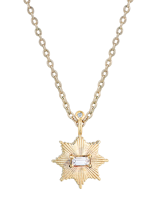 Stardust pendant - white & yellow gold  photo