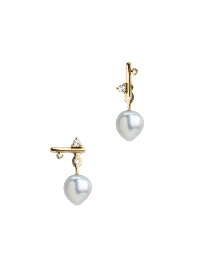 Andromeda akoya pearl jacket earrings