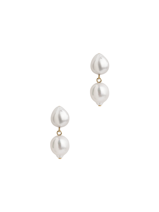 Double akoya baroque earrings photo