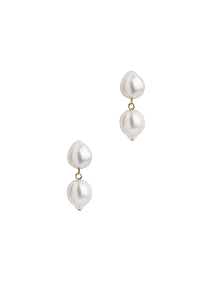 Double akoya baroque earrings