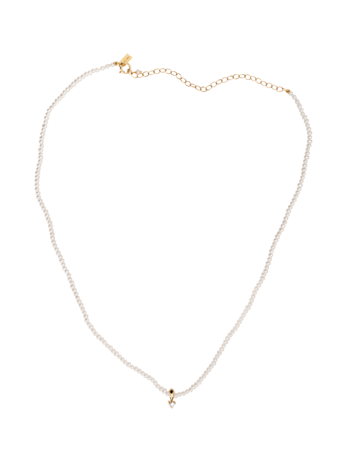 Diamond moreau pearl necklace