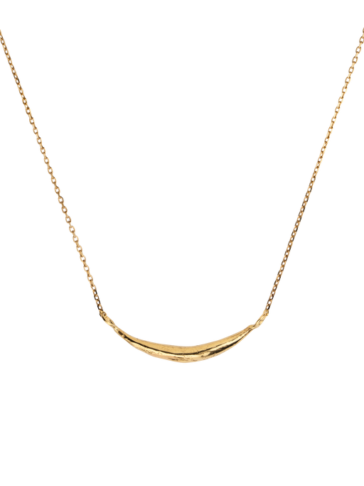 9ct Gold connected eclipse pendant necklace photo