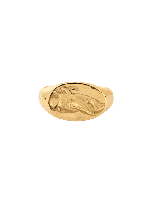 9ct gold goddess signet ring photo