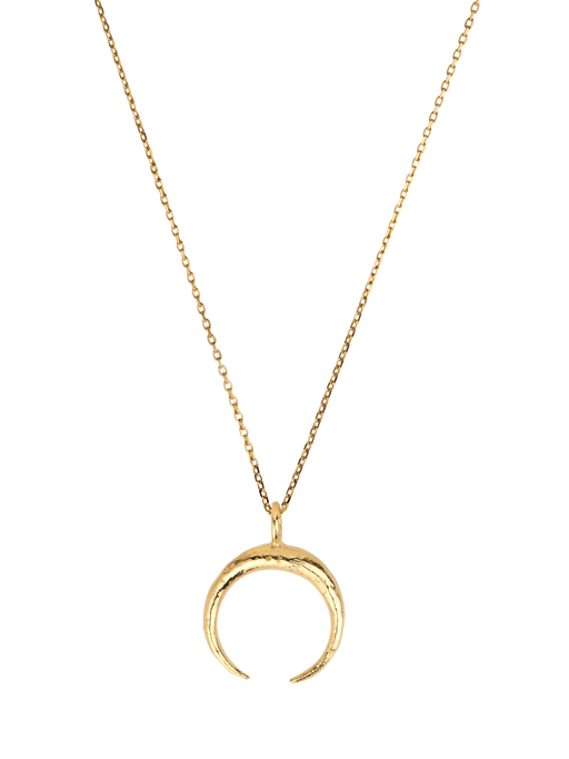 9ct Gold eclipse pendant necklace photo