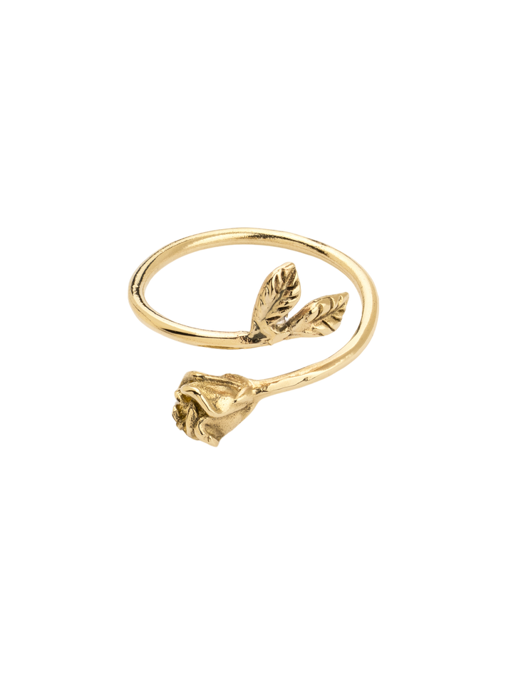 9ct Gold roses are red open ring by Wild Fawn Jewellery Finematter