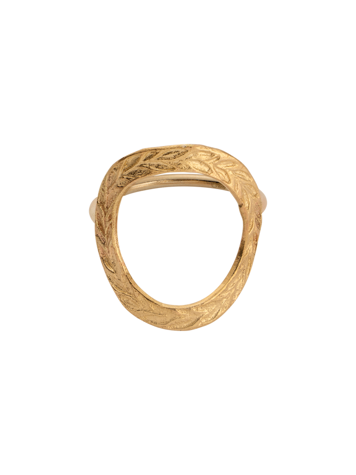 9ct gold laurel wreath ring