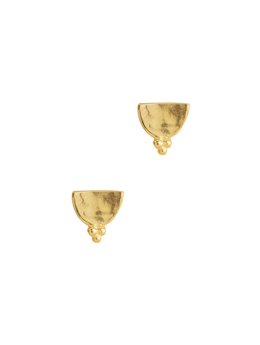 9ct gold ornate dainty stud earrings photo