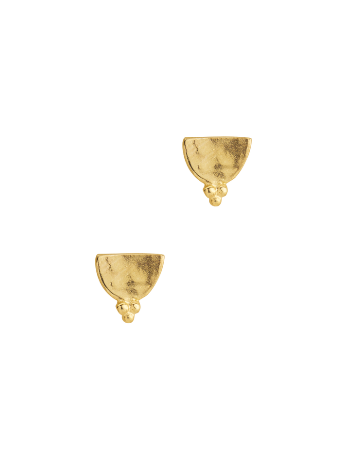 9ct gold ornate dainty stud earrings