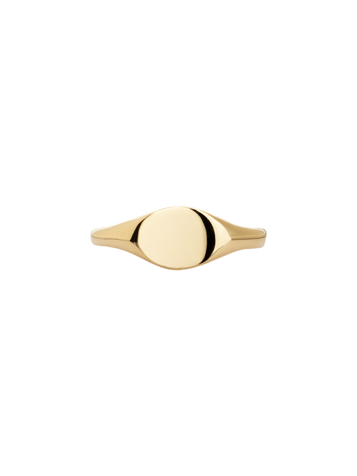 18ct Gold classic oval signet ring photo