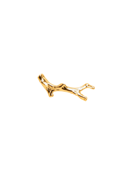 Single branch-shaped stud earring photo