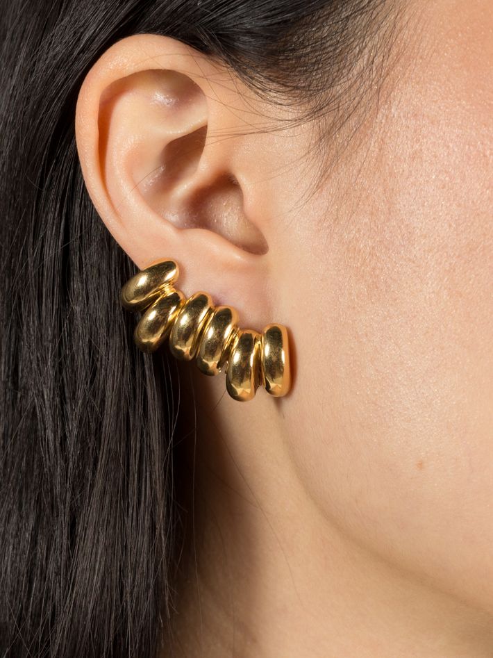 Single climber clip earring