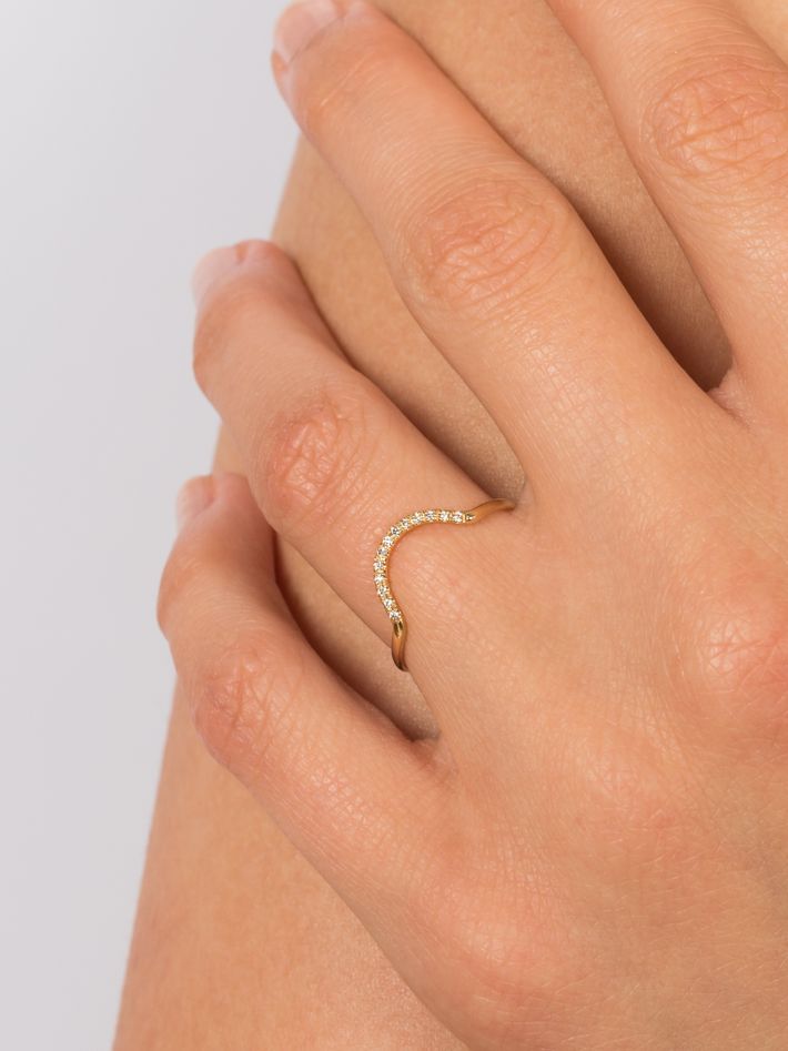 Micropavé small arc ring (Refurbished)