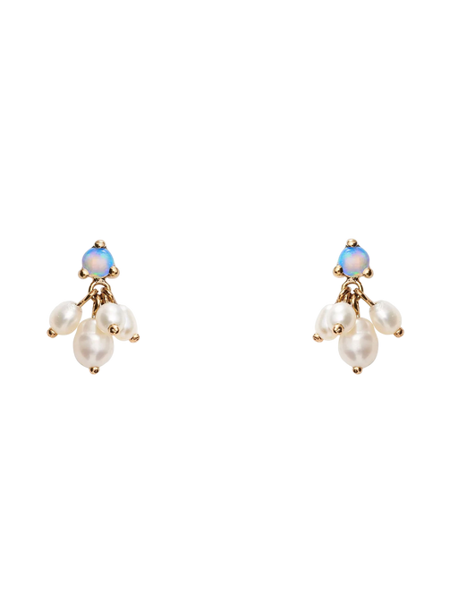 Opal and pearl cloudburst earrings photo