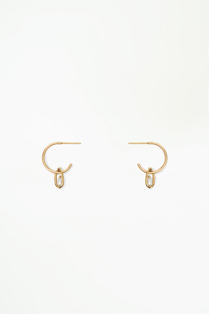 Pearl Droplet Hoops