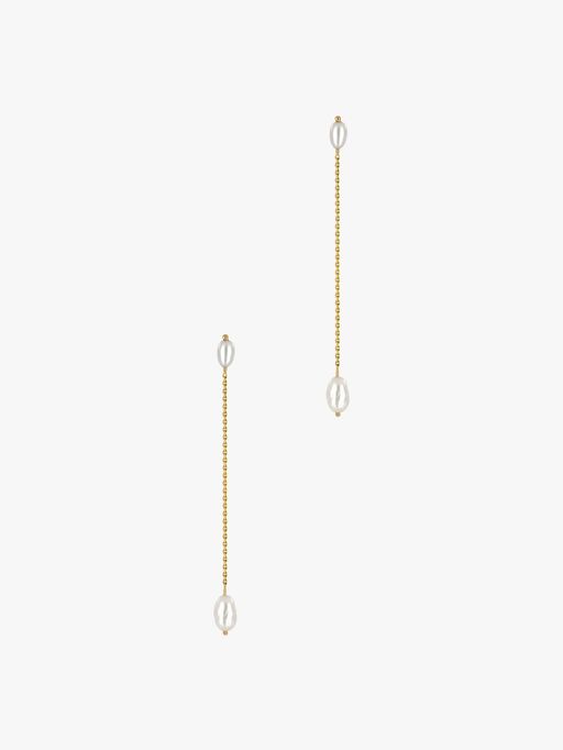 Long pearl shower earrings photo