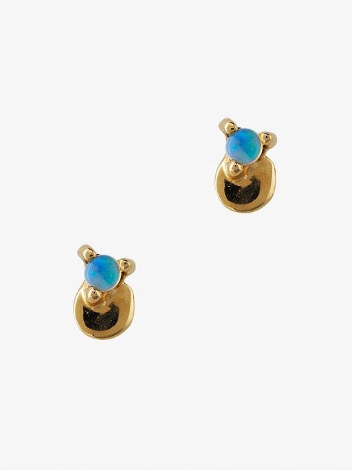 Small opal disc studs photo