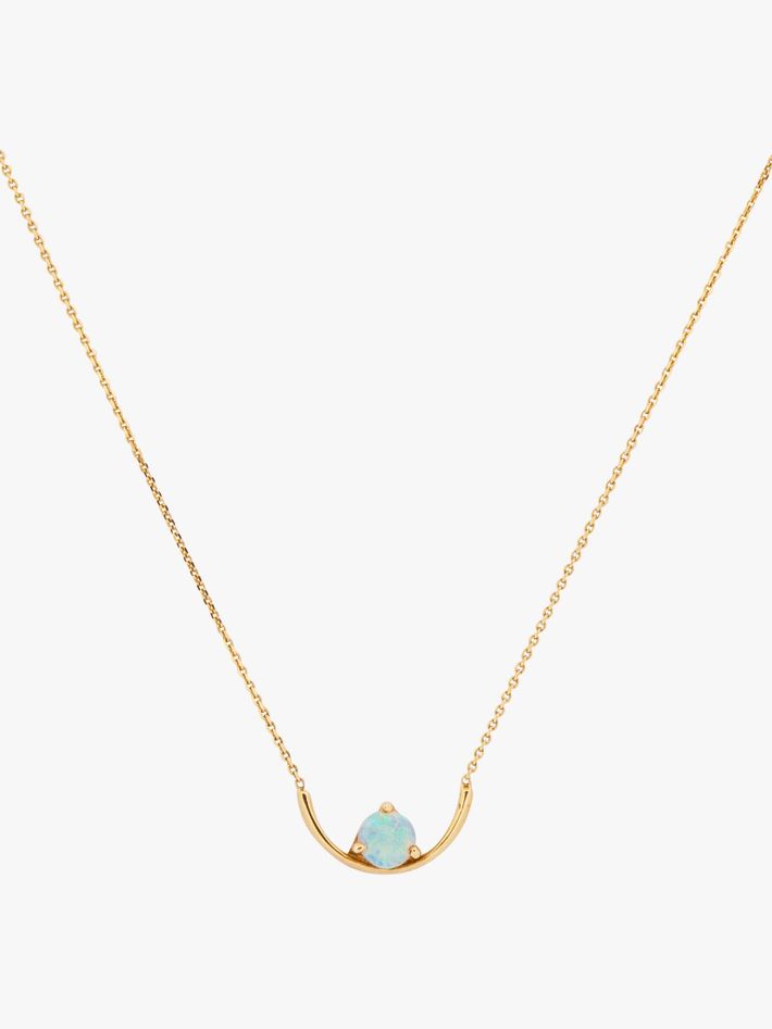 Opal arc necklace