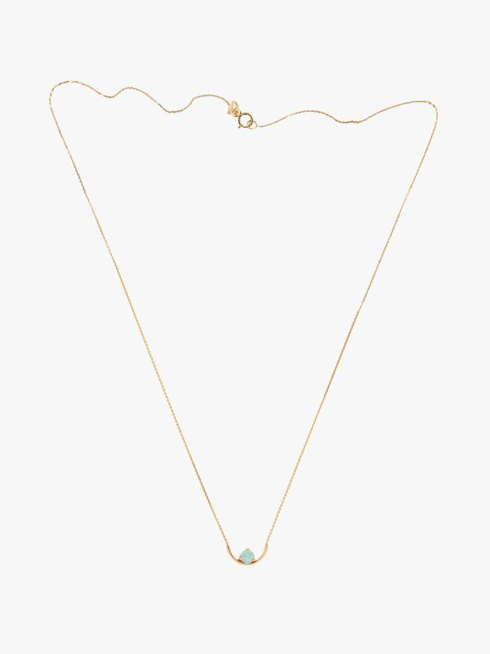 Opal arc necklace