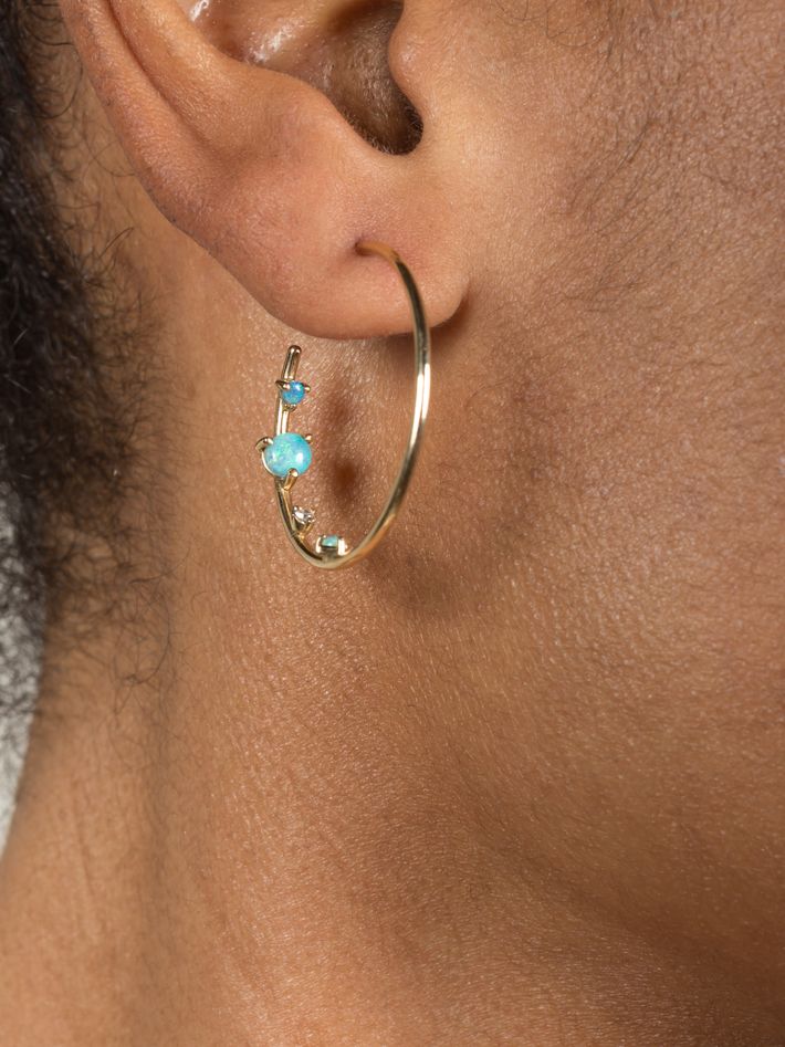 Inverted hoop earrings