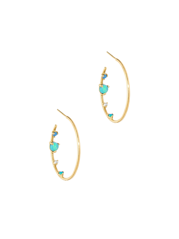 Inverted hoop earrings