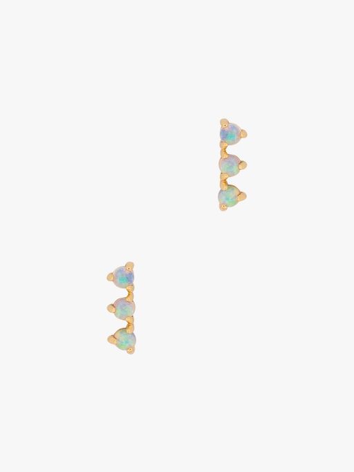 Three-step opal earrings photo