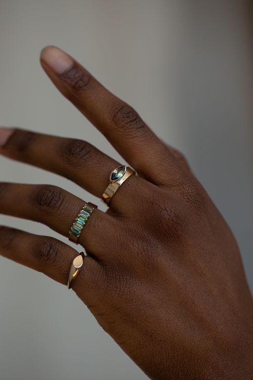 Tourmaline baguette band photo