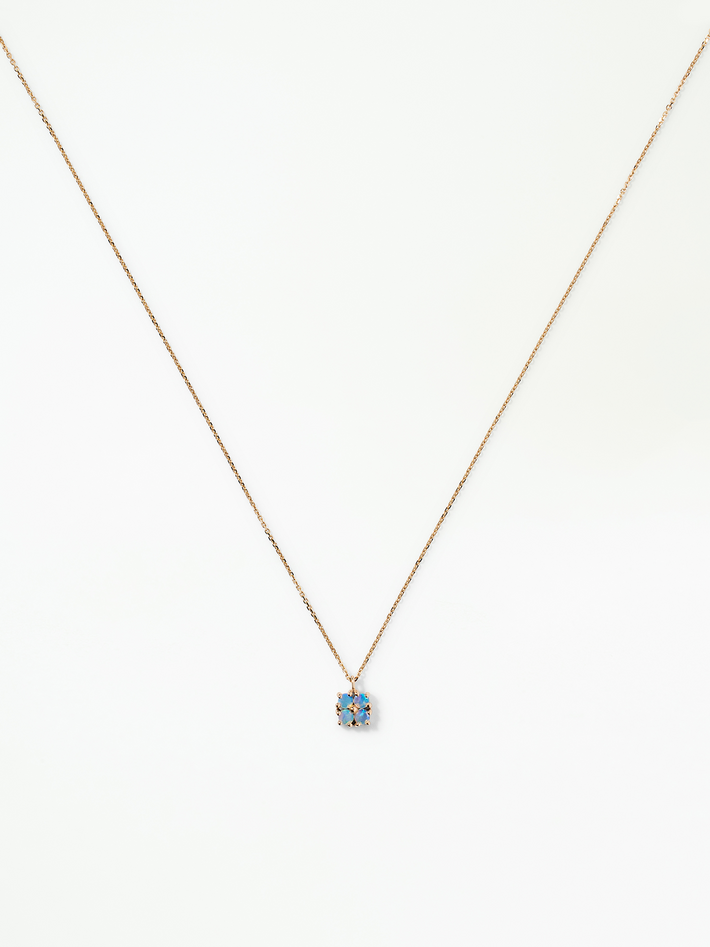 Small opal lattice necklace