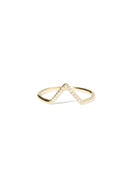 Micropavé triangle ring photo